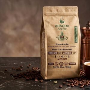 Roasted Coffee Whole Beans, Robusta 60% and Arabica 40%. Blended 1000 G