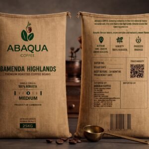 Roasted Coffee  Whole Beans, Robusta 100%.  Single Origin 25 Kg