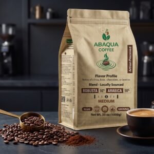 Roasted Coffee Whole Beans, Robusta 50% and Arabica 50%. Blended 1000 G