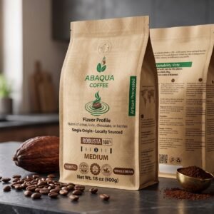 Roasted Coffee Whole Beans, Robusta 100%.  Single Origin 500 G